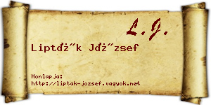 Lipták József névjegykártya